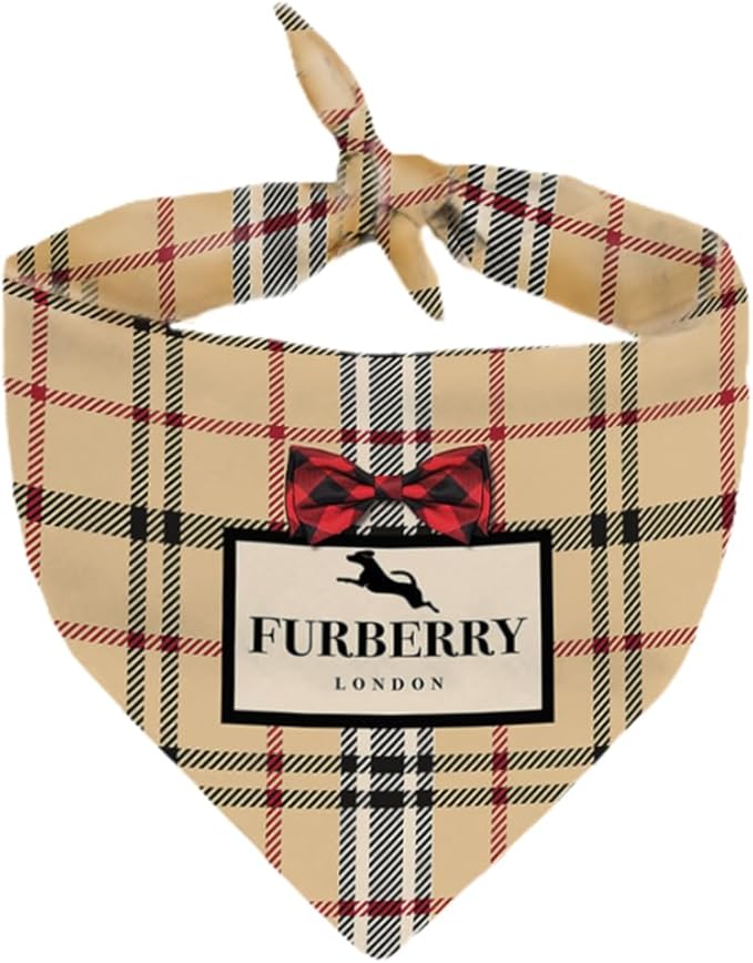 Dog Bandana Furry Designer Fashion Clothes Scarf kercheif for Small Medium and Large Dogs. Funny Parody Gift for Girl or boy Dog Soft Durable Fabric, Adjustable tie-on Style Triangle
