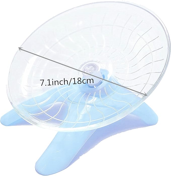 Hamster Flying Saucer Silent Running Exercise Wheel for Hamsters, Gerbils, Mice,Hedgehog and Other Small Pets Silent Running Wheel Hamster Wheel (Blue)