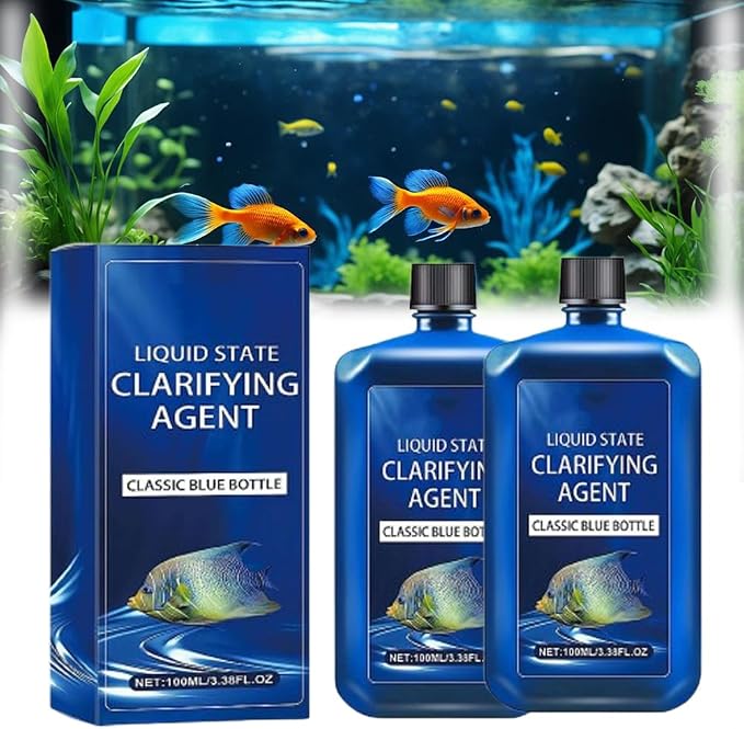 Fast-Acting Aquarium Water Clarifier, 2026 Aquarium Water Conditioner Clarifier, Liquid State Clarifying Agent,Clears Cloudy Fish Tank, Liquid State Clarifying Agent, Safe & Gentle Formula