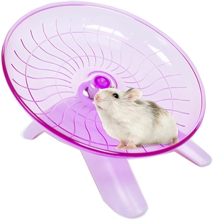 Hamster Flying Saucer Silent Running Exercise Wheel Hamster Wheel Saucer for Hamsters, Gerbils, Mice,Hedgehog and Other Small Pets