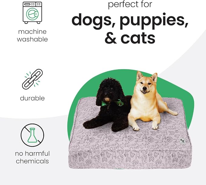 Molly Mutt Only You Dog Bed Duvet Cover, 100% Cotton Canvas Cover for Dog, Puppy, or Cat Bed, Durable, Washable, and Free of Harmful Chemicals, Huge, 36"x45"x5"