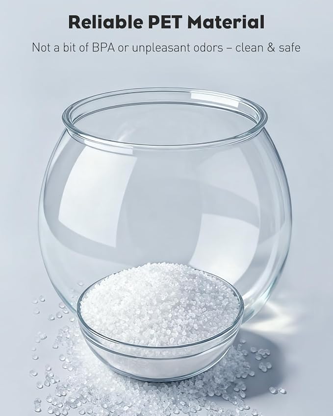 Pawfly Small Plastic Fish Bowl, Clear Round 1.5 Gallon Fish Tank for Small Fish, Unbreakable Small Fishbowl Desktop Aquarium, Shatterproof Betta Fish Tank Goldfish Bowl, Decorative Globe Vase