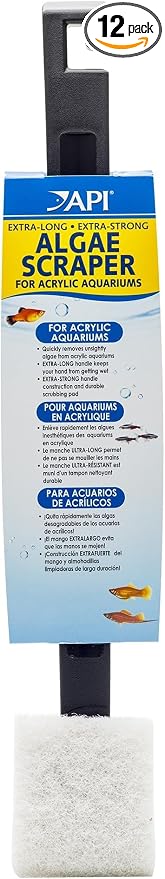 API Algae Scraper for Acrylic Aquariums 1-Count Container (Pack of 12)
