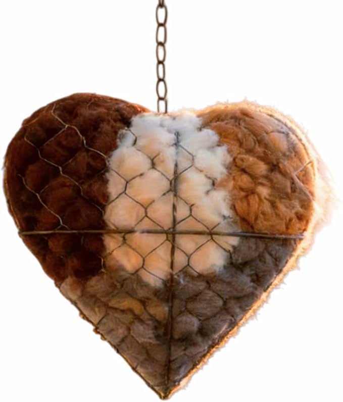 Handmade Fiber Bird Nesting Heart Build Birdhouse Wool Material Balls for Wild Birds