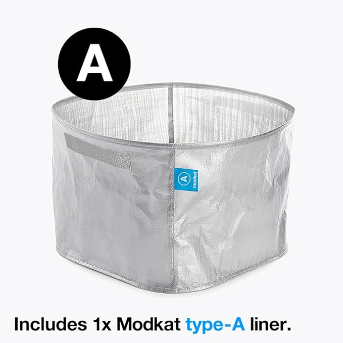 Modkat Top-Entry Litter Box - Reduces Litter Tracking, Swivel Lid for Easy Cleaning, Leak-Proof, Dog Proof - Includes Scoop & Reusable Liner Black