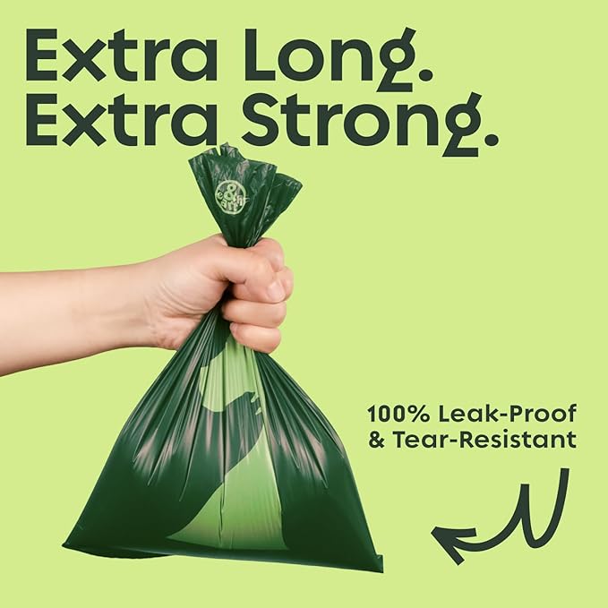 &earth Poop Bags for Dogs, Leak-Proof, Extra Thick, Fig-Scented Waste Bag Refill Rolls, 9x13 Inch, 120 Count