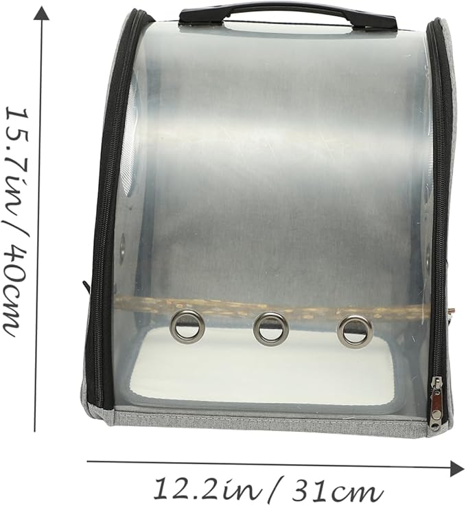 Portable Parrot Carrier Backpack Bird Perch Breathable Outdoor Bird Carrier for and Comfort