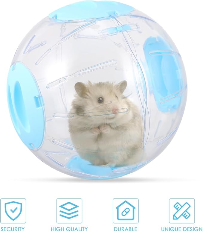Hamster Running Ball 8.66-Inch Transparent Pet Toy for Small Animals Exercise and Activity Wheel Suitable for Hamsters Gerbils Rats Hedgehogs