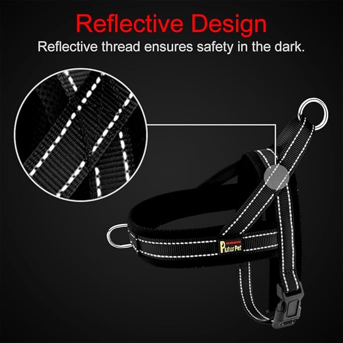 Plutus Pet No Pull Dog Harness with Breathable Mesh Padded, Adjustable Reflective Escape Proof Dog Harness, Quick Fit Dog Vest Harness for Small Medium Large Dogs(XL, Chocolate)