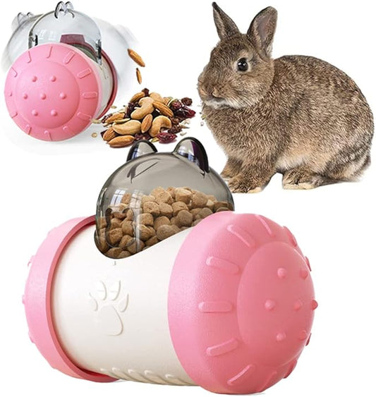 Interactive Treat Ball for Rabbits, Rabbit Snack Toy Ball, Sports and Entertainment Treats Interactive Game, Roll and Push, Enrichment Foraging Toys for Rabbits