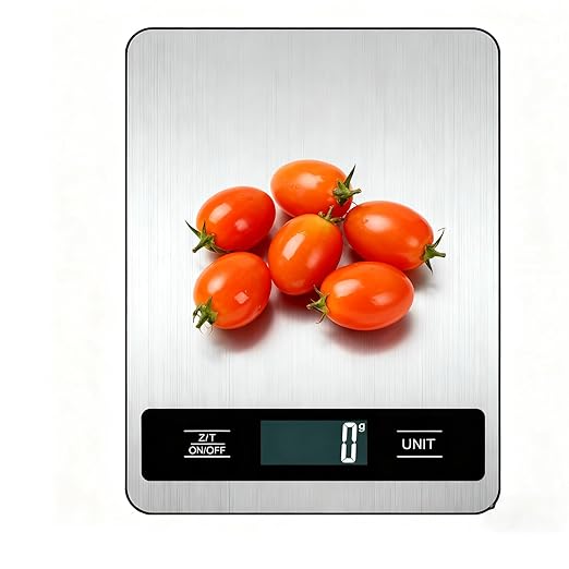 Digital Pet & Kitchen Scale 15kg/33lb, Stainless Steel Platform Food Scale with High Precision 1g/0.04oz, Gram Ounces Conversion, LCD Display, Easy Clean for Cooking Baking Shipping & Pet Weight