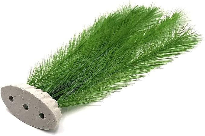 Norgail Aquarium Plastic Silk Plant Decorations Fish Tank Artificial Green Water Plants Made of Silk Fabrics, Safe for All Fish & Pets Large 3Pcs