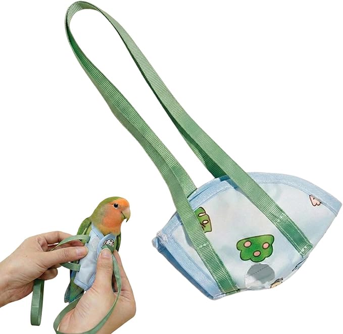 Bird Backpack – Parrot Travel Carrier, Portable Cage Bag, Harness Vest with Perch | Escape Proof Design, Leak Resistant Base, Comfortable Transport for Outdoor Trips