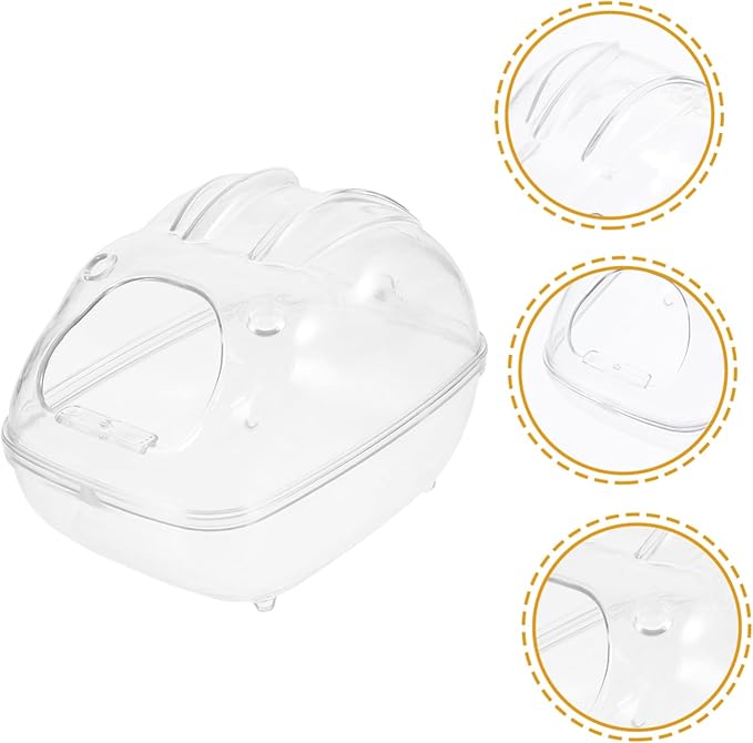 Happyyami Hamster Sand Bath Box Toilet for Small Pets Multi-use Chinchilla Dust Bath Easy to Clean for Hamsters Mice and Gerbils