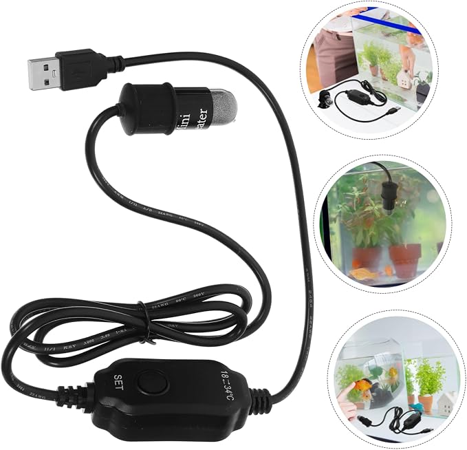 MERRYHAPY Heaters Tank Heater Mini Heating Rod for Betta Fish Tank Sturdy Material Long-Lasting Performance