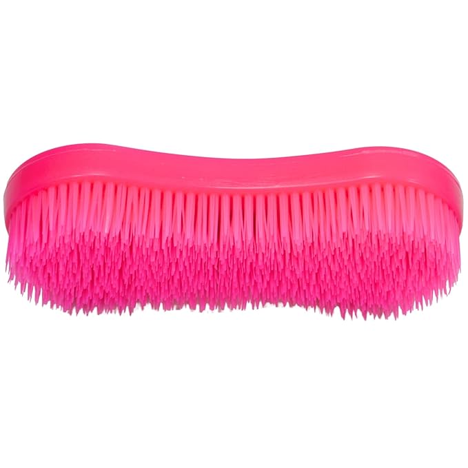 Intrepid International Magic Horse Brush, for Horse Grooming Kit w/Durable Plastic Bristles, Horse Brushes for Grooming, Dark Pink