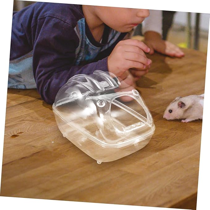 COLLBATH Hamster Bathroom Chinchilla Dust Bath Gerbil Bath Tub Compact Easy Maintenance