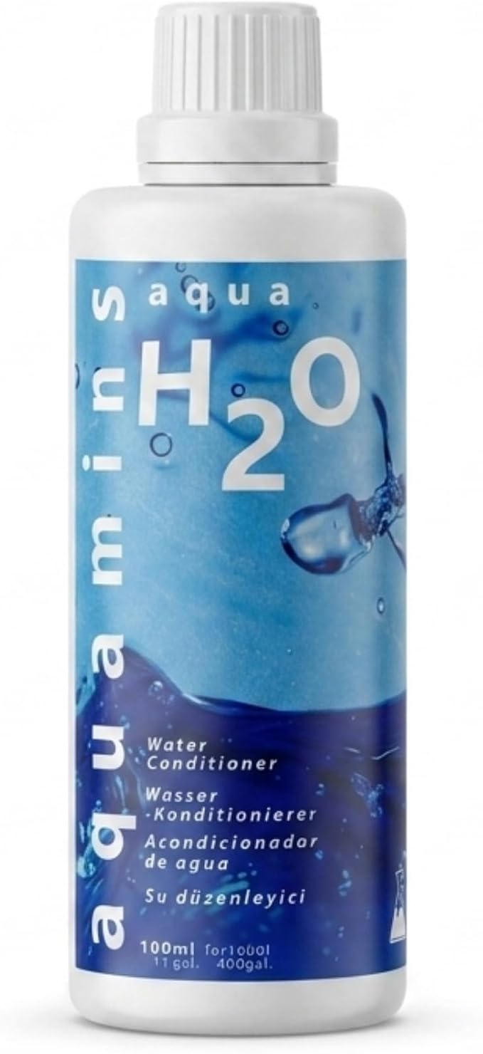 Aqua H2O Aquarium Water Conditioner - 100ml / 3.38 fl oz - Supports Fish Protective Coat & Natural Well-Being - Safe for Freshwater & Saltwater Tanks