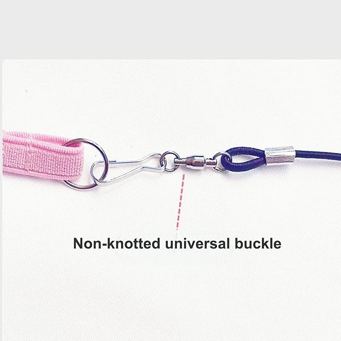 Pet Parrot Bird Harness Leash Adjustable Bird Flying Harness Traction Rope with Cute for Parrots Budgerigar Lovebird Cockatiel Mynah Outdoor Training Toy (Mynah,Pink)