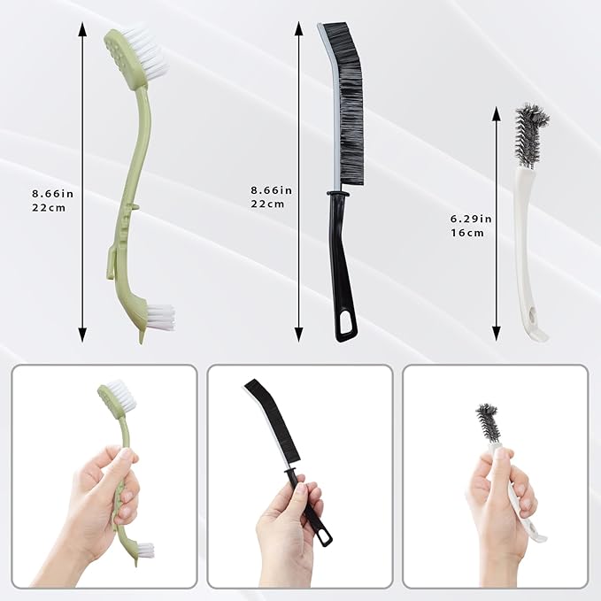 6 Pack Cage Cleaner Brush Tools Set, Parakeet Cage Accessories, Bird Poop Remover, Cleaning Tools with Plastic and Stainless Steel, Bird Cage Accessories