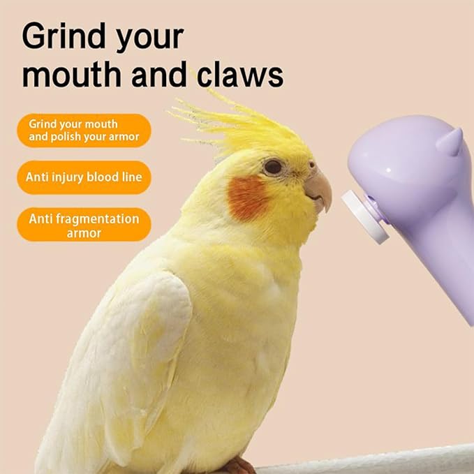 Bird Nail Grinder - Electric Grooming Clippers | Cockatiel Beak Trimmer Nail Clippers | for Trimming Grinding Maintenance Daily Care Conure Cockatiel Lovebirds