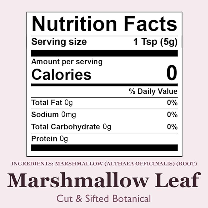 Organic Positively Botanicals Company, Marshmallow Leaf, Herbal Tea Loose Leaf Botanical, 16 Ounce