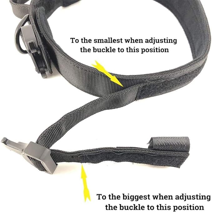 Xqpetlihai Tactical Dog Collar Adjustable Military Nylon Dog Collar with Control Handle and Heavy Duty Metal Buckle for Medium and Large Dogs (Green,M)