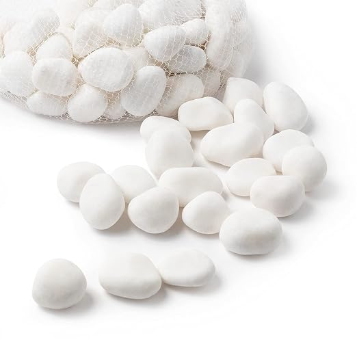 Royal Imports River Rocks, Aquarium Gravel – White 1"- 1.5" - 30 lbs | Decorative Ornamental Vase Filler Pebbles for Potted Plants, Terrariums, Vases, Succulents, Fish Tank Gravel, DIY & Crafting