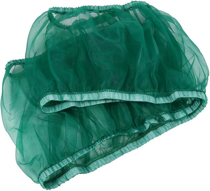 Green Stretchy Bird Cage Skirt for Parrots, Seed Catcher Guard with Mesh Net Cover, Soft Airy Traps Basket, Universal Accessory