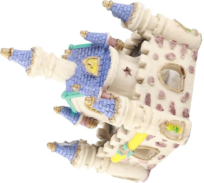 Pssopp Aquarium House Decoration Roman Aquarium Resin Castle Ornament Fish Hideout Castle Betta Cave Cave Ornament Fish Hideaway
