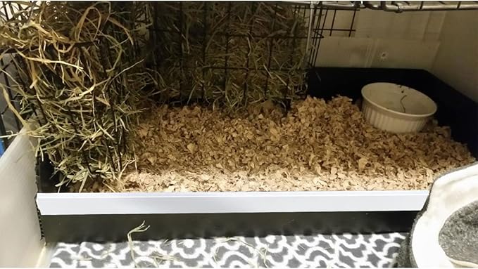 Guinea Pig Litter Box for All C&C and Midwest Cages,Guinea Pig Bedding Litter Box,Guinea Pig Kitchen Area Keep The Guinea Pig Cage Clean and Tidy. (Black, Midwest)