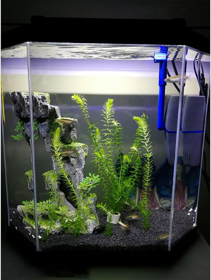 7.5 inches LED Aquarium Light, 4W Fish Tank Light Underwater Light Submersible Crystal Glass Lights, 9.2ft/2.8m Long Wire Length, White