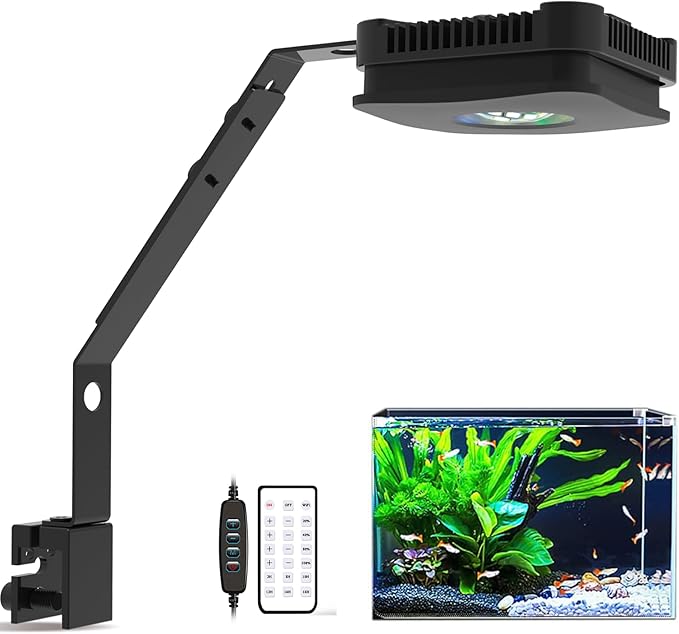 Lominie Aquarium Plant Light 26W Freshwater LED Aquarium Light Full Spectrum with Remote Control for Refugium Shrimp Tropical Fish Tank