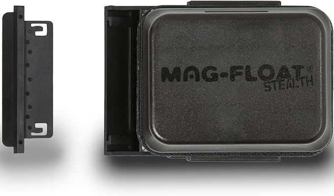 Mag-Float Large Black Stealth Glass Magnet Aquarium Scraper Cleaner with Blade - Floating Magfloat Magnetic Cleaning Tool