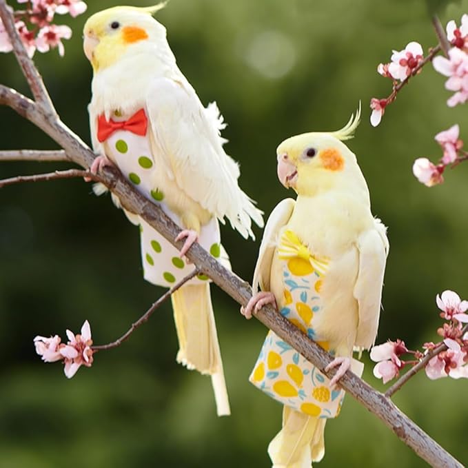 Ldabrye Bird Diaper Washable Parrot Diaper Fashion Flight Suit for Parakeets Parrot Costume Nappy Clothes for Budgies