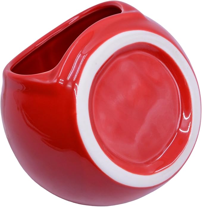 Cute Ceramic Hamster Hideout Habitats Syrian Dwarf Hamster Hide Hideaway House Cozy Bed Mini Chinchilla Gerbils Mice Hut Small Animals Sand Bath Cave Cage Accessories (Red)