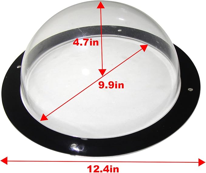 Dog Fence Window - Clear View Dome Pet Peek Window - 12.4in for Dog/cat/Horse,Even Children (2 Pack)