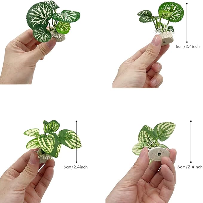 Fish Tank Decorations Aquarium Decoration Ornaments Accessories Betta Fish Hides Cave Rest Soft Leaf (Mix-Leaf-Set-C)