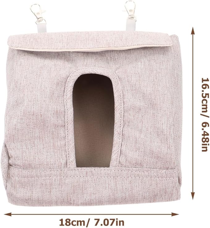 Balacoo Rabbit Hay Feeder, Guinea Pig Hay Bag Hanging Rabbit Feeder Storage for Guinea Pig, Bunny, Chinchillas, Hamsters and Small Pets and Animals (Grey, M)