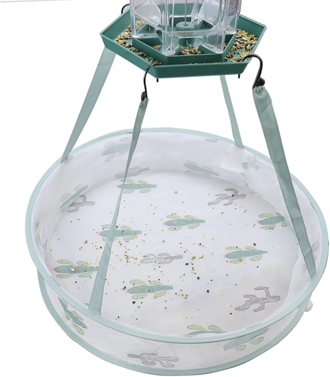 2 Pack Seed Hoops for Bird Feeders Bird Seed Catcher Tray Platform Feeder Hanging Tray Backyard Garden 19’’