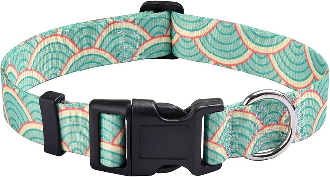 MarukoPet Dog Collar, Adjustable for Small Medium Large Dogs Puppy, Cute Design with Bohemia Floral Tribal Geometric Patterns Boys Girls Dog Collar(Sector-L)