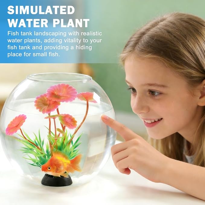 7pcs Fish Tank Decorations,Sunken Ship,Aquarium Artificial Plastic Plants | Aquarium Shipwreck x 1pc, Aquatic Plants x 6pcs,Goldfish Betta Fish Tank Accessories Small Large Fish Bowl Ornaments