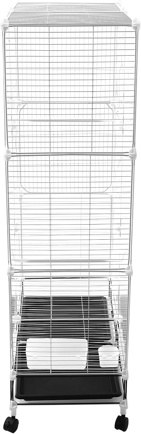 49in Metal Bird Cage Large Parakeet Cages for Parrot, Cockatiel, Lovebird, Pigeon Pagoda Bird House with Rolling Stand,Feeding Bowls & Waterer (Acrylic-49in)