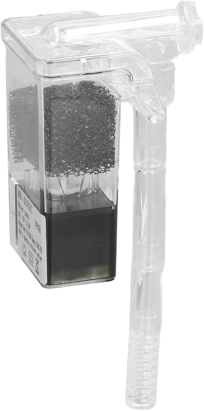 Ultra Quiet Aquarium Hang on Filter, Slim Aquarium Filter Performance Hang On The Back Power Filter Adjustable Space Saving Fish External Hanging Filter