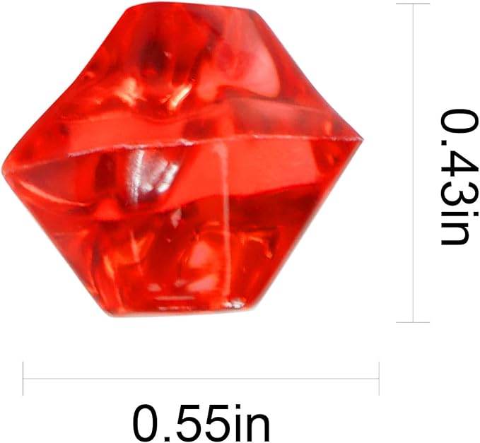1.1Lb 800Pcs Fake Ice Cubes Clear Rocks Artificial Ice Acrylic Diamonds Vase Fillers for Centerpieces Christmas Decorative Bowl Fillers Desktop Fountain Accessories Fish Tank Aquarium Decorations
