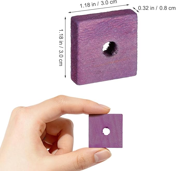 DECHOUS 100Pcs Bird Toys Wooden Blocks Parrot Toys Multicolored Natural Bird Wood Chewing Chips for Conures Parakeets Cockatiels Lovebirds African Grey Macaws Cage Fun