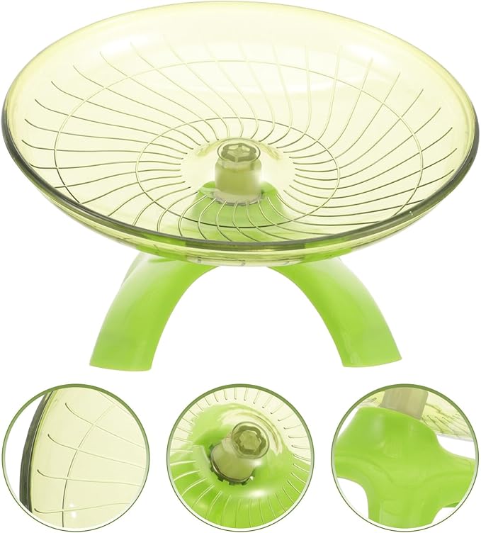 Balacoo Hamster Wheels, Hamster Flying Saucer Running Wheel Hedgehog Chinchilla Exercise Wheel Pet Toys, Light Green