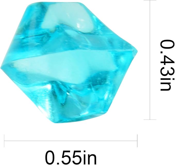 1.1Lb 800Pcs Fake Ice Cubes Clear Beads Plastic Diamonds Acrylic Rocks Vase Fillers for Centerpieces Wedding Candle Party Table Desktop Fountain Accessories Fish Tank Aquarium Decorations