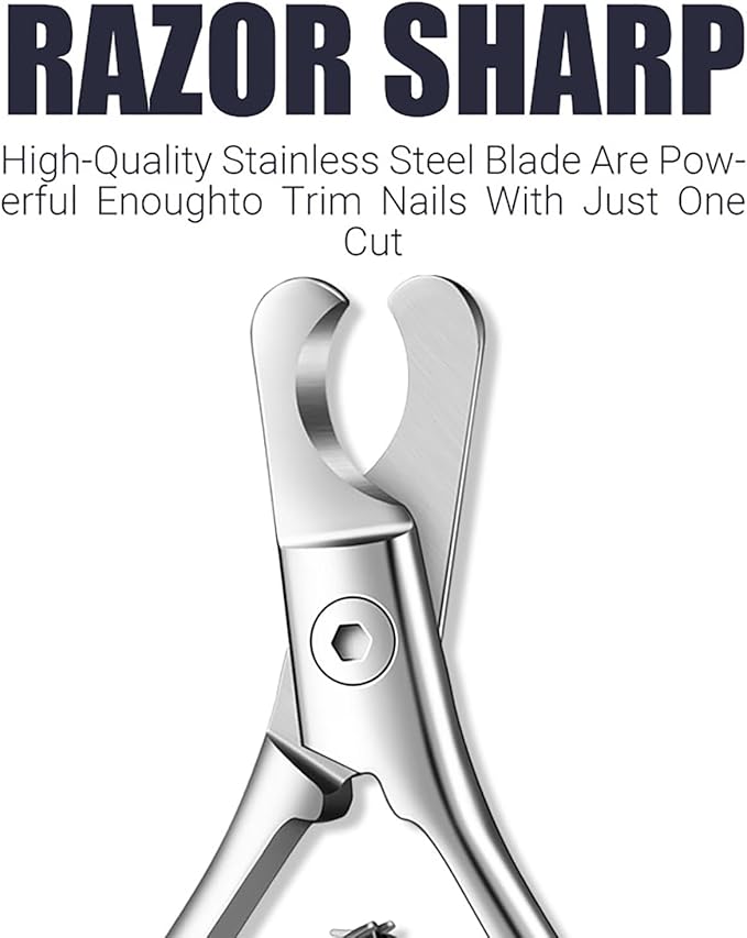 Pet Nail Clippers for Dogs & Cats – Sharp, Durable Blades with Beginner-Friendly, Hygienic Design for Small Pets Paw Care, Large Dog Nail Trimmer,Ergonomic Grooming Tool for Safe Pet Grooming
