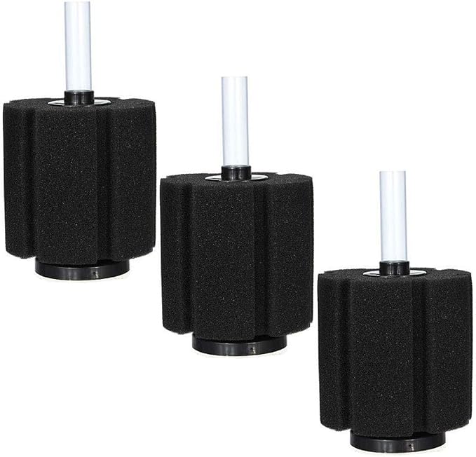 Bio Sponge Filter Air Pump Driven 10 or 20 Gal Breeding Fry Betta Shrimp Fish Tank Aquarium (Ship from CA USA) (Large 3-Pack)